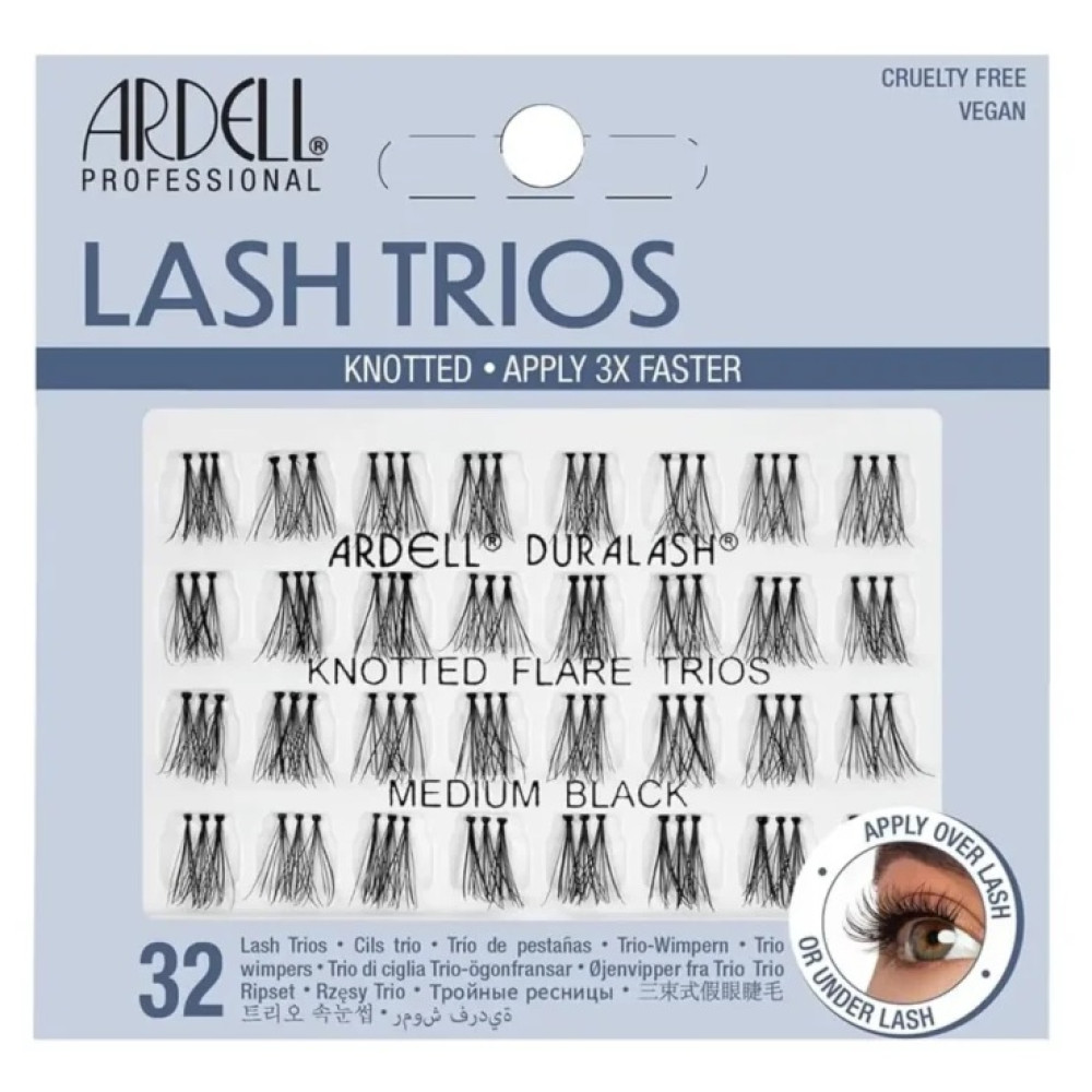 Ardell Triple Knotted Flare Individuals Medium Black Ardell Triple Knotted Flare Individuals Medium Black