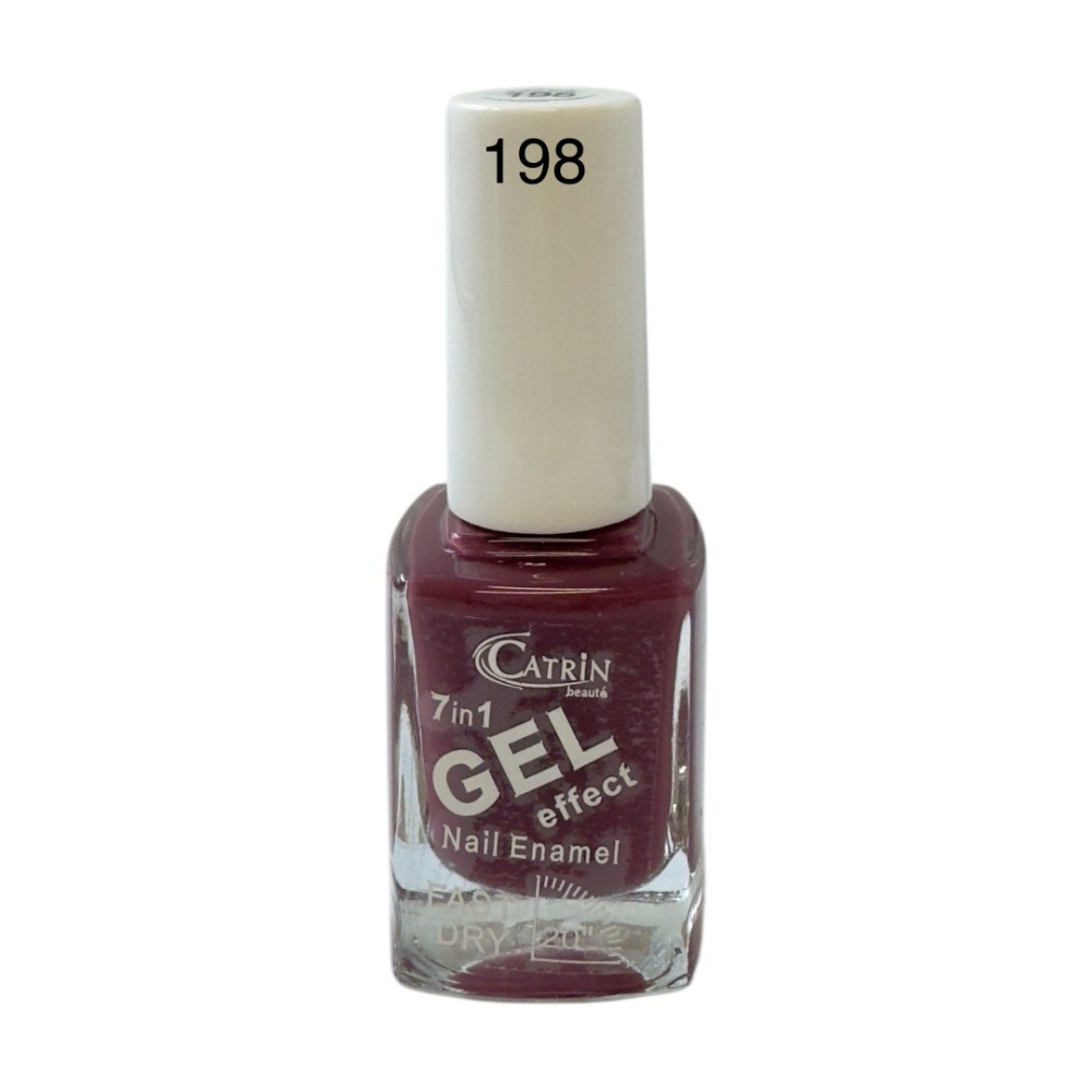 Catrin Beaute Nail Polish 7 In 1 Gel Effect Fast Dry No. 198