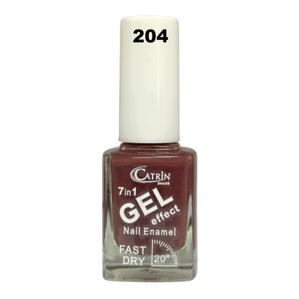 Catrin Beaute Nail Polish 7 In 1 Gel Effect Fast Dry No. 204 Catrin Beaute Nail Polish 7 In 1 Gel Effect Fast Dry No. 204