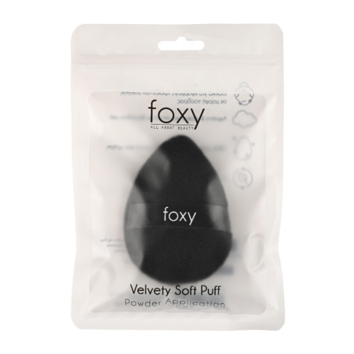 Foxy Βελουτέ Απαλό Σφουγγάρι Πούδρας Οβάλ Μαύρο Foxy Βελουτέ Απαλό Σφουγγάρι Πούδρας Οβάλ Μαύρο