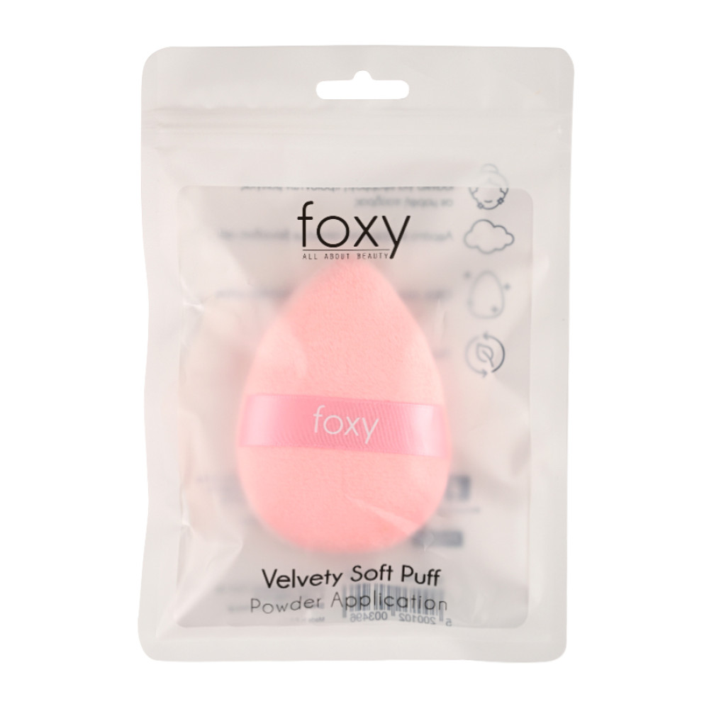 Foxy Βελουτέ Απαλό Σφουγγάρι Πούδρας Οβάλ Ροζ