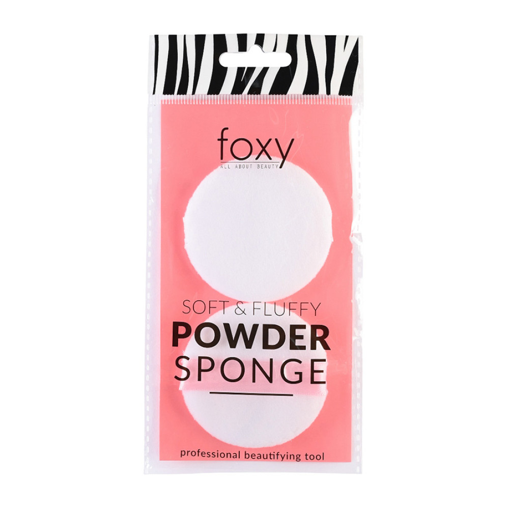 Foxy Απαλά Σφουγγαράκια Πούδρας Λευκά 2τμχ 
