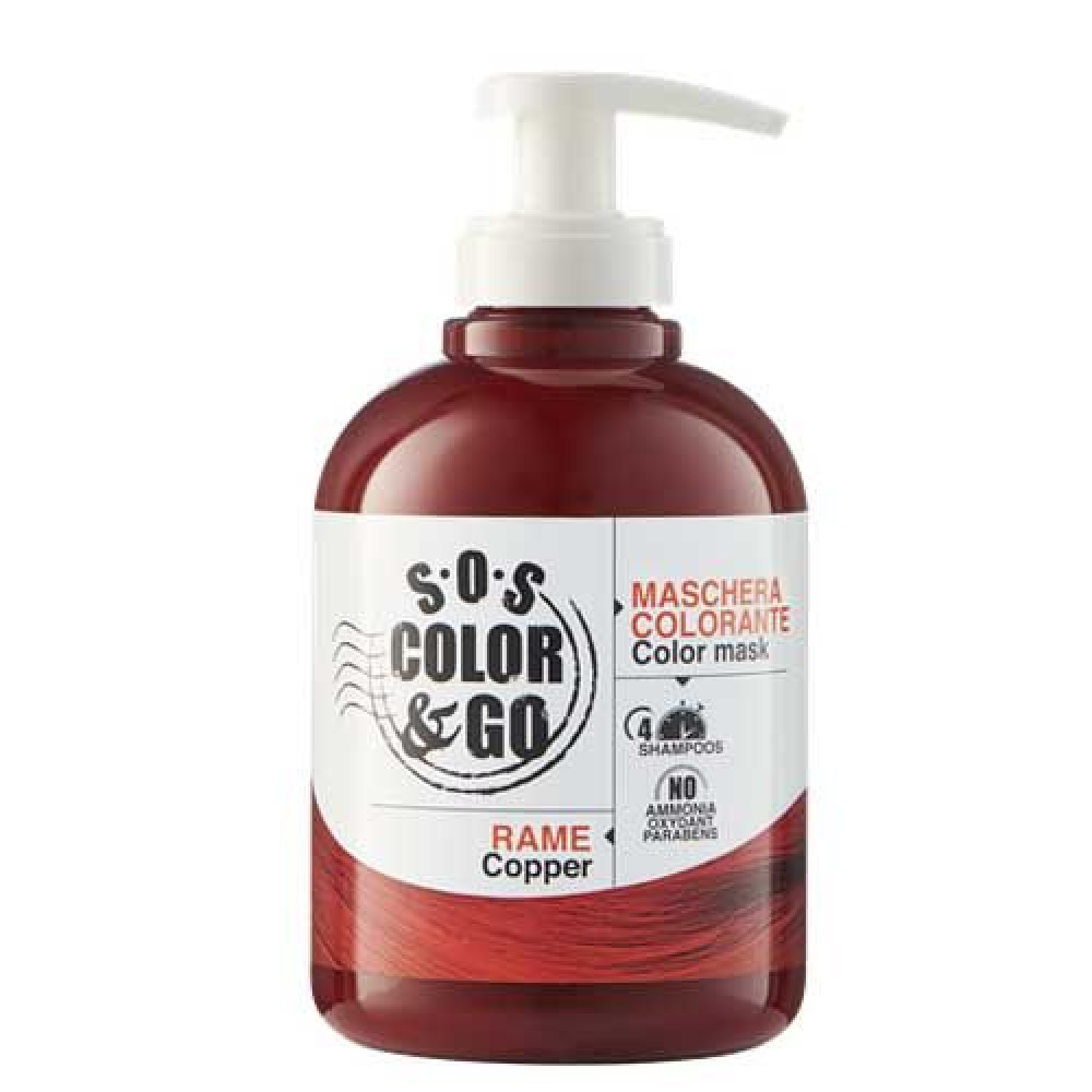 Χρωμομάσκα Μαλλιών Χάλκινο S.O.S Color & Go 300ml