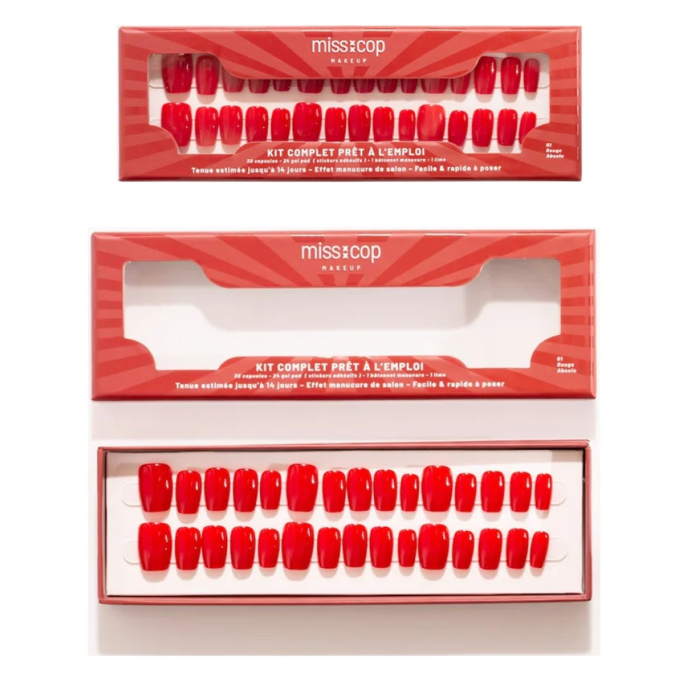 Miss Cop UV Effect Adhesive Nails Kit - Αυτοκόλλητα Νύχια 3 Σετ - 01 Κόκκινο Miss Cop UV Effect Adhesive Nails Kit - Αυτοκόλλητα Νύχια 3 Σετ - 01 Κόκκινο