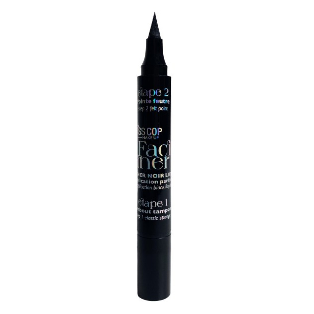 Miss Cop 2in1 Μαύρο Υγρό Eyeliner & Σφραγίδα