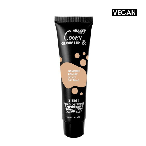 Miss Cop Cover & Glow Up 2 Σε 1 Foundation - 03 Rose Beige