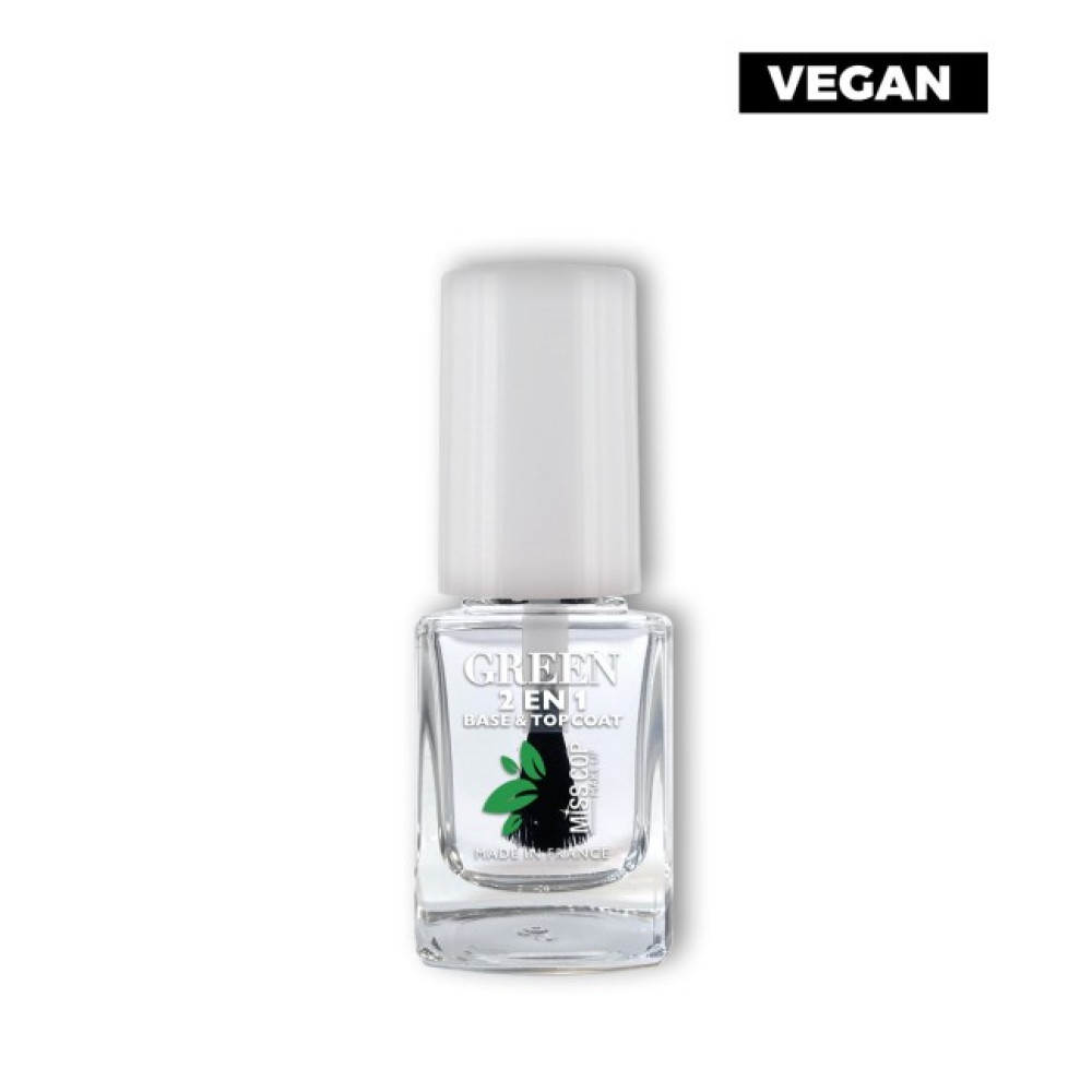 Miss Cop Green Μανό Θεραπείας 2 σε 1 Βάση και Top Coat