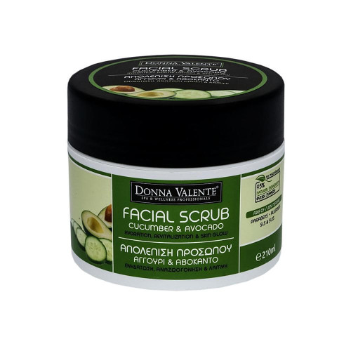 Donna Valente peeling Προσώπου με Αβοκάντο και Αγγούρι 210gr
