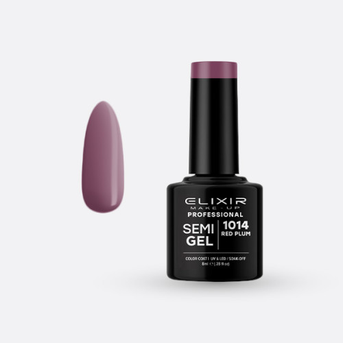 Elixir Ημιμόμιμο βερνίκι 8ml – #1014 (Red Plum)