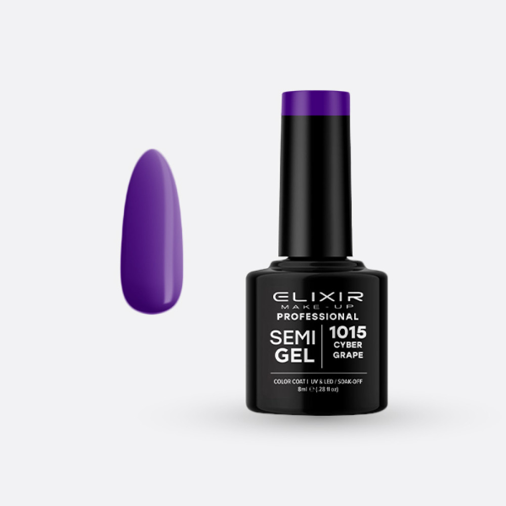 Elixir Ημιμόμιμο βερνίκι 8ml – #1015 (Cyber Grape)