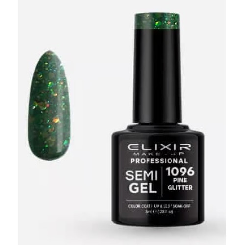 Elixir Ημιμόνιμο βερνίκι 8ml – #1096 (Pine Glitter)