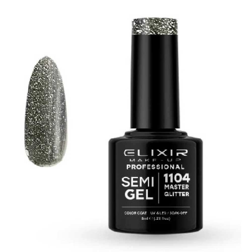 Elixir Ημιμόνιμο βερνίκι 8ml – #1104 (Master Glitter)