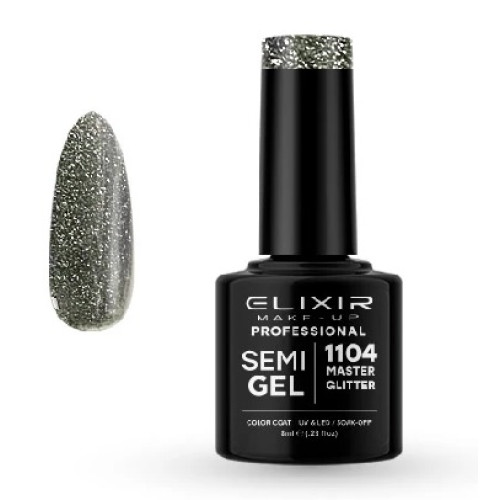 Elixir Ημιμόνιμο βερνίκι 8ml – #1104 (Master Glitter)