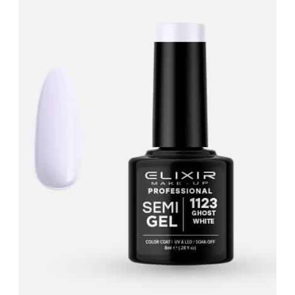 Elixir Ημιμόνιμο βερνίκι 8ml – #1123 (Ghost White)