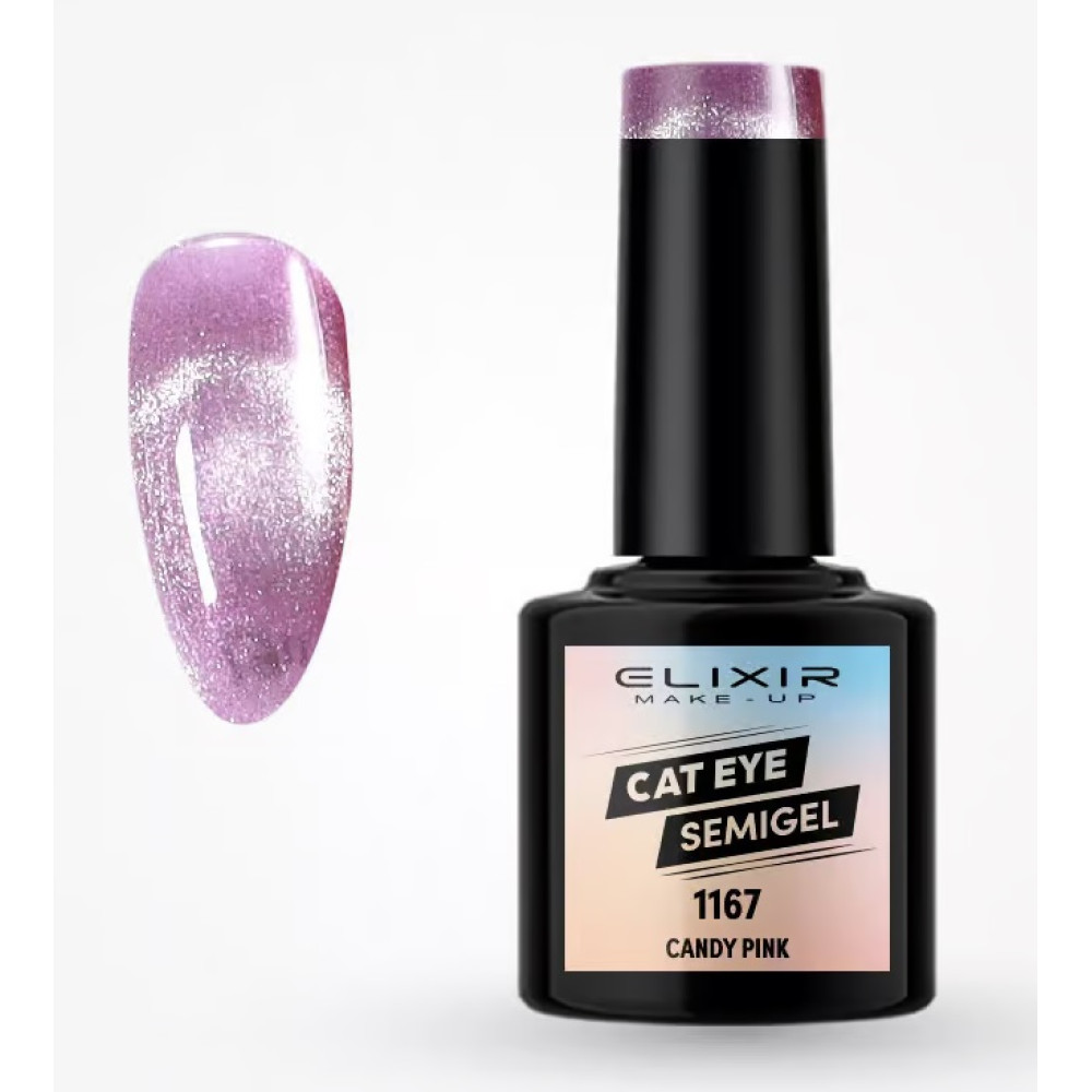 Elixir Ημιμόνιμο βερνίκι Cat Eye 8ml – #1167 (Candy Pink)