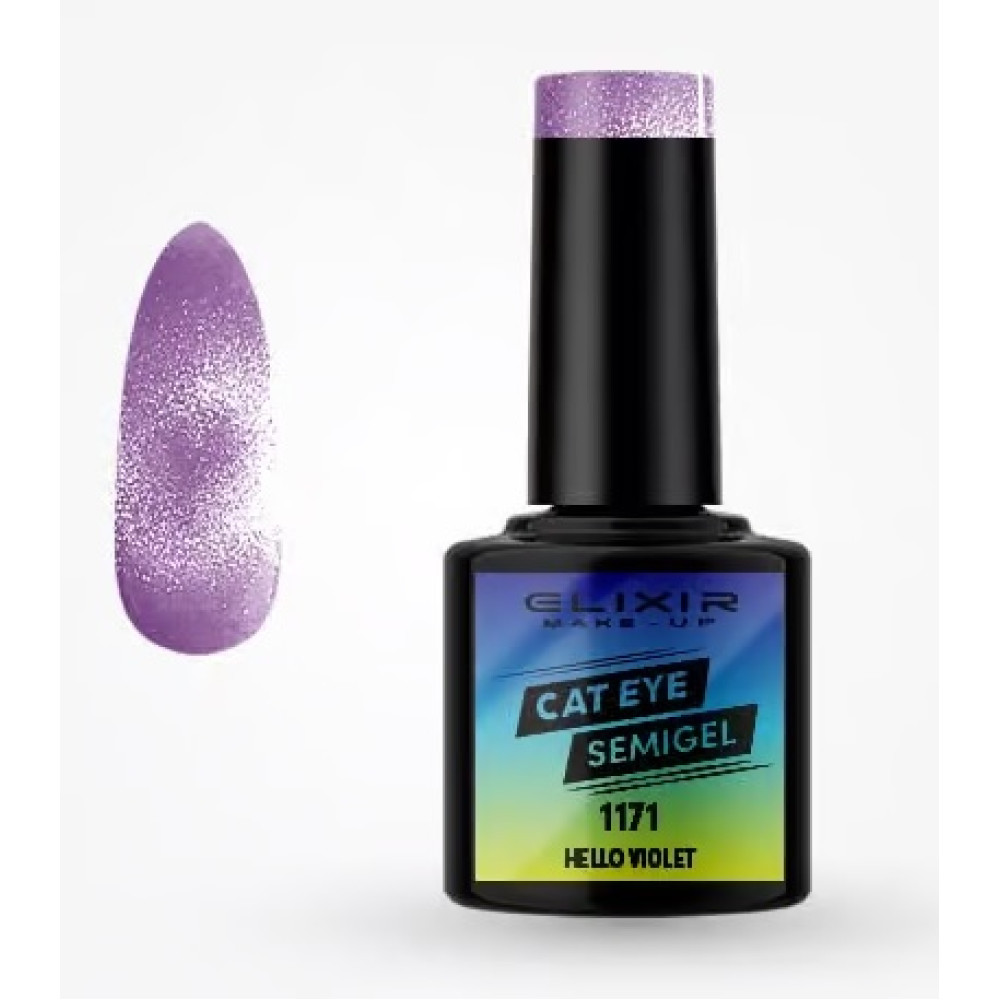 Elixir Ημιμόνιμο βερνίκι Cat Eye 8ml – #1171 (Hello Violet)