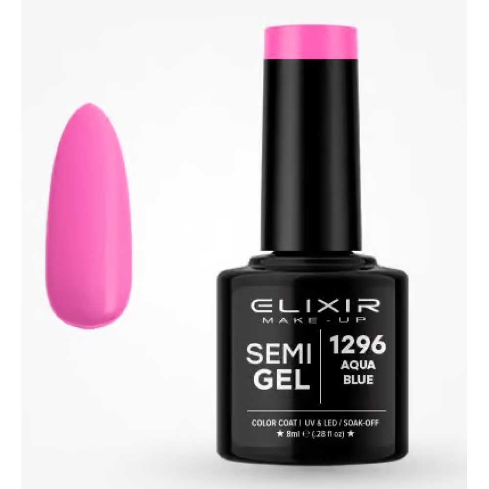 Elixir Ημιμόνιμο βερνίκι 8ml – #1296 (Aqua Blue)