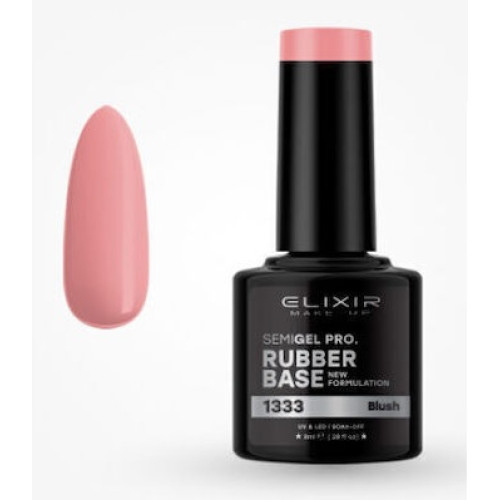Elixir Ημιμόνιμο βερνίκι 8ml – #1333 (Rubber Base Coat Blush)