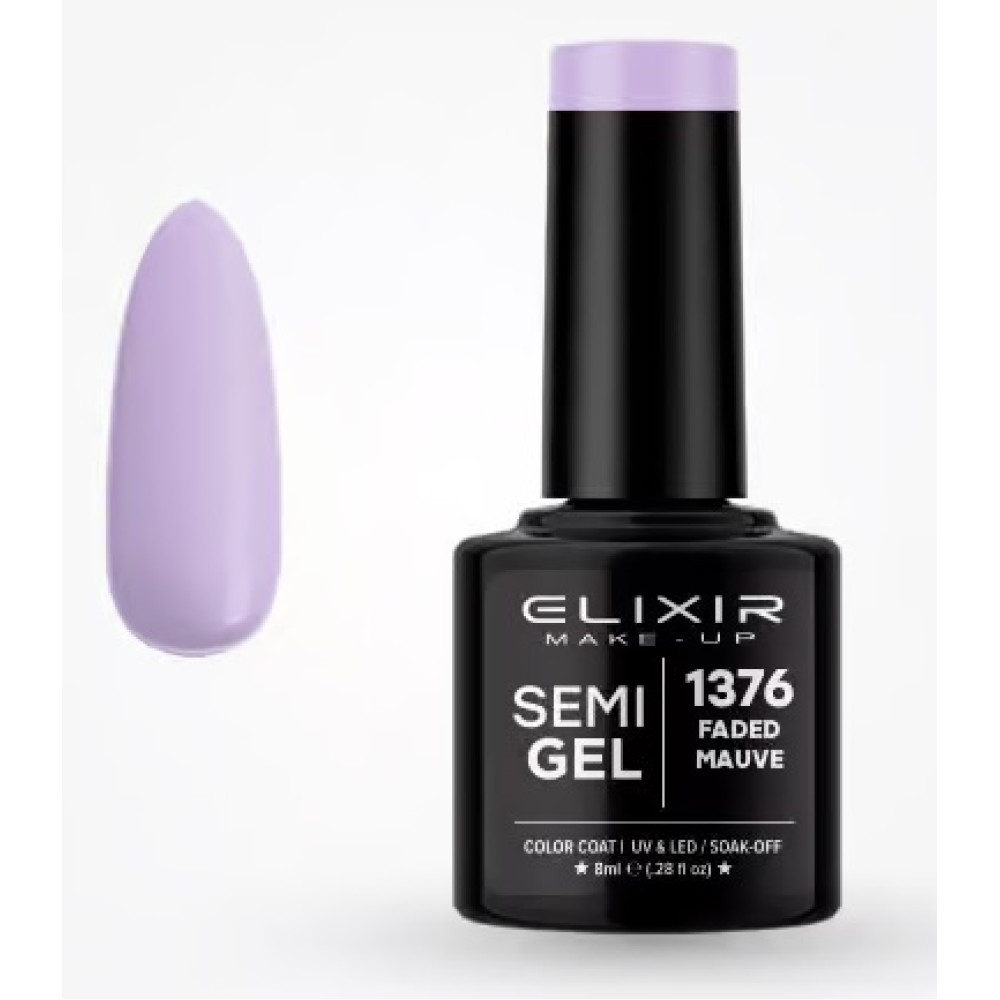 Elixir Ημιμόνιμο βερνίκι 8ml – #1376 (Faded Mauve)