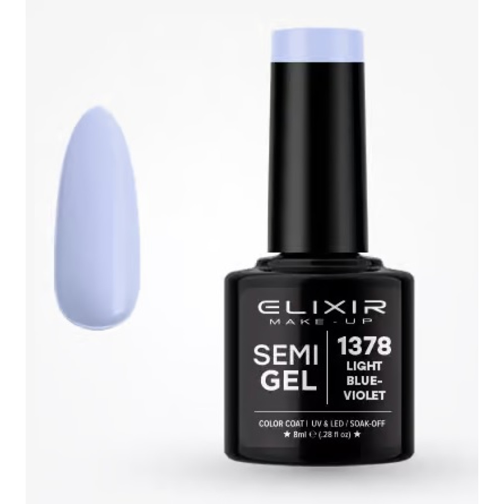 Elixir Ημιμόνιμο βερνίκι 8ml – #1378 (Light Blue-Violet)