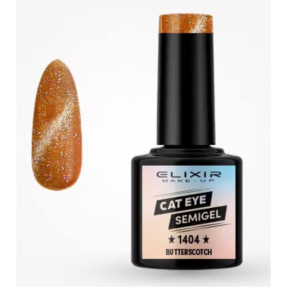 Elixir Ημιμόνιμο βερνίκι  Cat Eye 8ml – #1404 (Butterscotch)