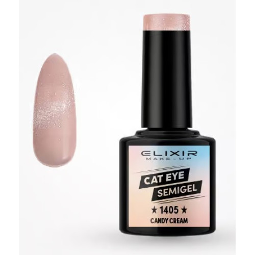 Elixir Ημιμόνιμο βερνίκι  Cat Eye 8ml – #1405 (Candy Cream)