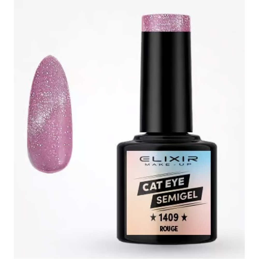 Elixir Ημιμόνιμο βερνίκι  Cat Eye 8ml – #1409 (Rouge)