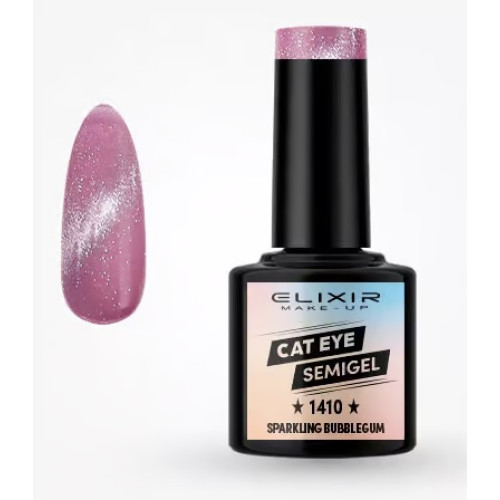 Elixir Ημιμόνιμο βερνίκι  Cat Eye 8ml – #1410 (Sparkling Bubblegum)