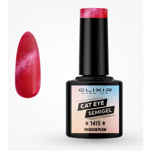 Elixir Ημιμόνιμο βερνίκι  Cat Eye 8ml – #1415 (Passion Plum)