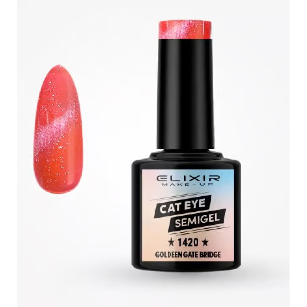 Elixir Ημιμόνιμο βερνίκι Cat Eye 8ml – #1420 (Goldeen Gate Bridge)