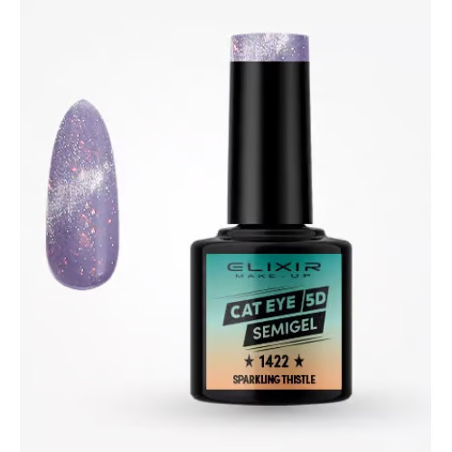 Elixir Ημιμόνιμο βερνίκι Cat Eye 5D 8ml – #1422 (Sparkling Thistle)