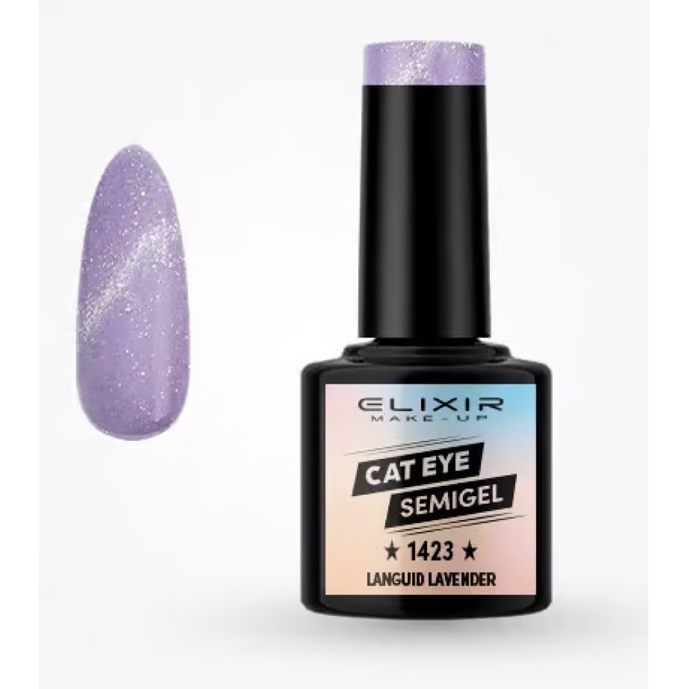 Elixir Ημιμόνιμο βερνίκι Cat Eye 8ml – #1423 (Languid Lavender)