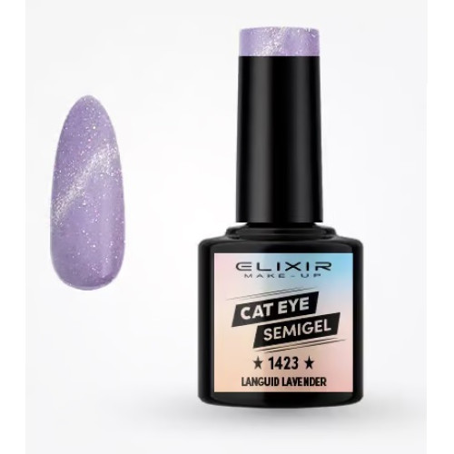 Elixir Ημιμόνιμο βερνίκι Cat Eye 8ml – #1423 (Languid Lavender)