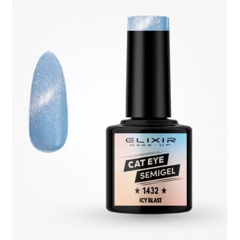 Elixir Ημιμόνιμο βερνίκι  Cat Eye 8ml – #1432 (Icy Blast)
