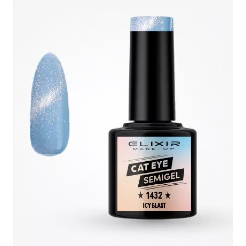 Elixir Ημιμόνιμο βερνίκι  Cat Eye 8ml – #1432 (Icy Blast)