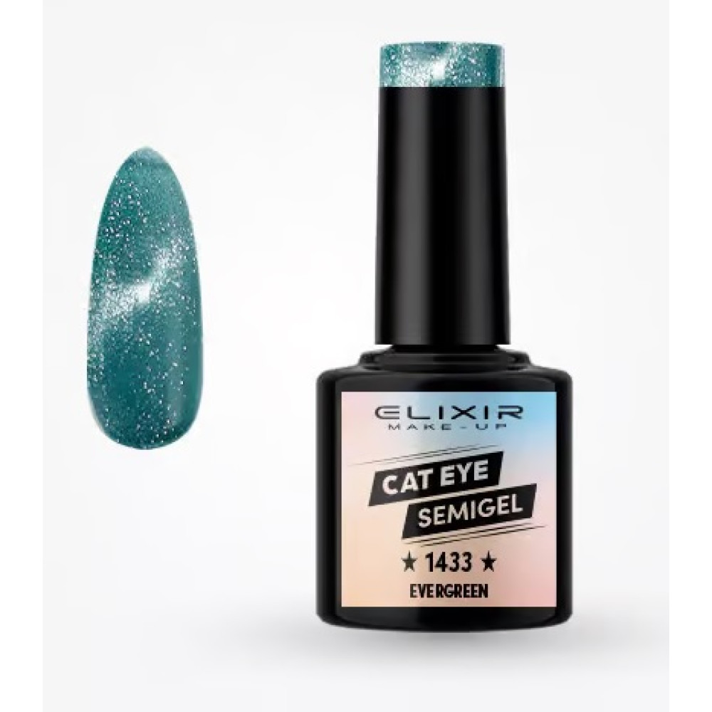 Elixir Ημιμόνιμο βερνίκι  Cat Eye 8ml – #1433 (Evergreen)