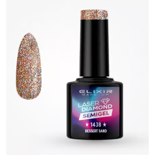 Elixir Ημιμόνιμο βερνίκι Laser Diamond 8ml – #1438 (Dessert Sand)