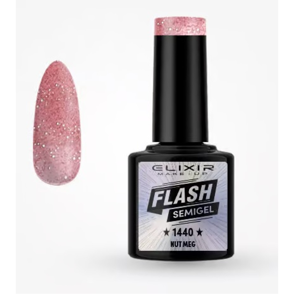 Elixir Ημιμόνιμο βερνίκι Flash 8ml – #1440 (Nut Μeg)