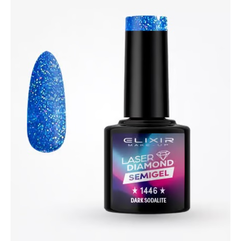 Elixir Ημιμόνιμο βερνίκι Laser Diamond 8ml – #1446 (Dark Sodalite)