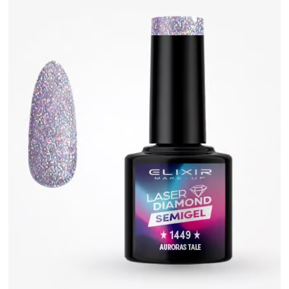 Elixir Ημιμόνιμο βερνίκι Laser Diamond 8ml – #1449 (Auroras Tale)