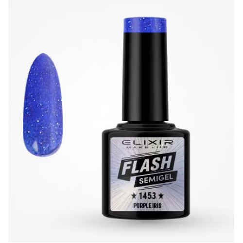 Elixir Ημιμόνιμο βερνίκι Flash 8ml – #1453 (Purple Iris)