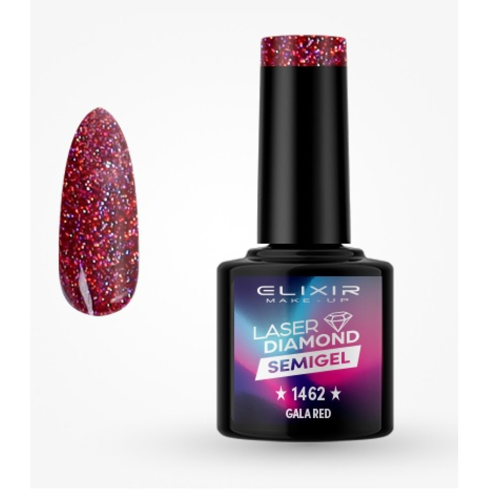 Elixir Ημιμόνιμο βερνίκι Laser Diamond 8ml – #1462 (Gala Red)