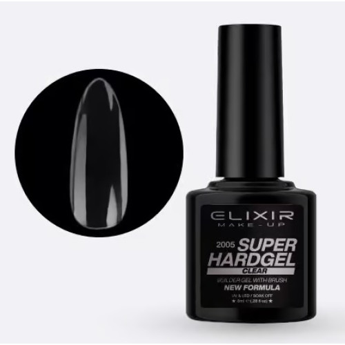 Elixir Super Hard Gel βερνίκι 8ml – #2005 (Clear) New Formula