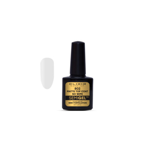 Elixir Ημιμόνιμο βερνίκι 8ml – #802 (Matte Top Coat – No Wipe)