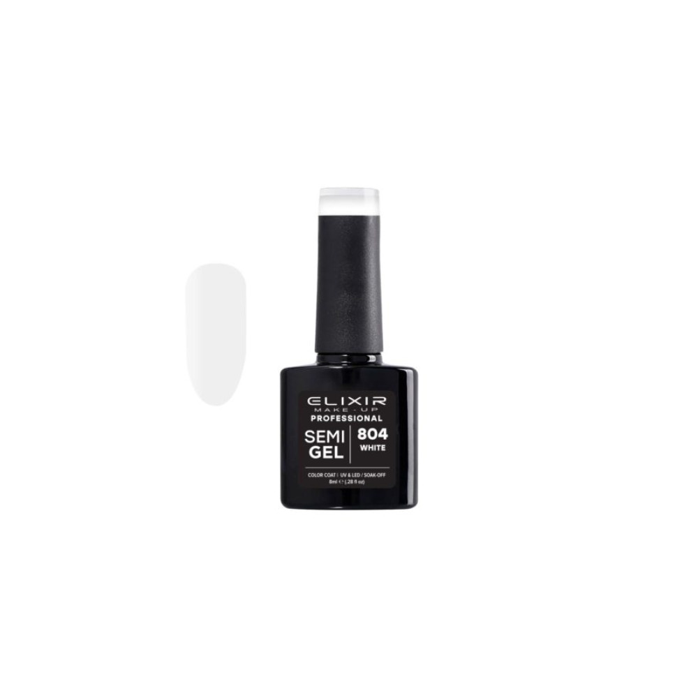 Elixir Ημιμόνιμο βερνίκι 8ml – #804 (White)