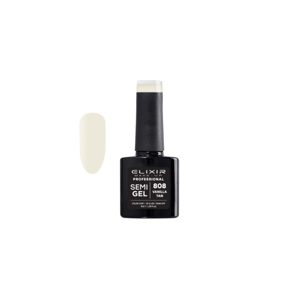 Elixir Ημιμόνιμο βερνίκι 8ml – #808 (Vanilla Tan)