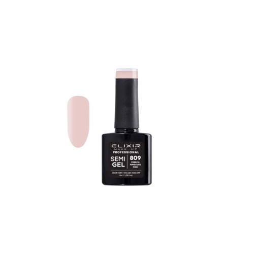 Elixir Ημιμόνιμο βερνίκι 8ml – #809 (French Manicure Pink)