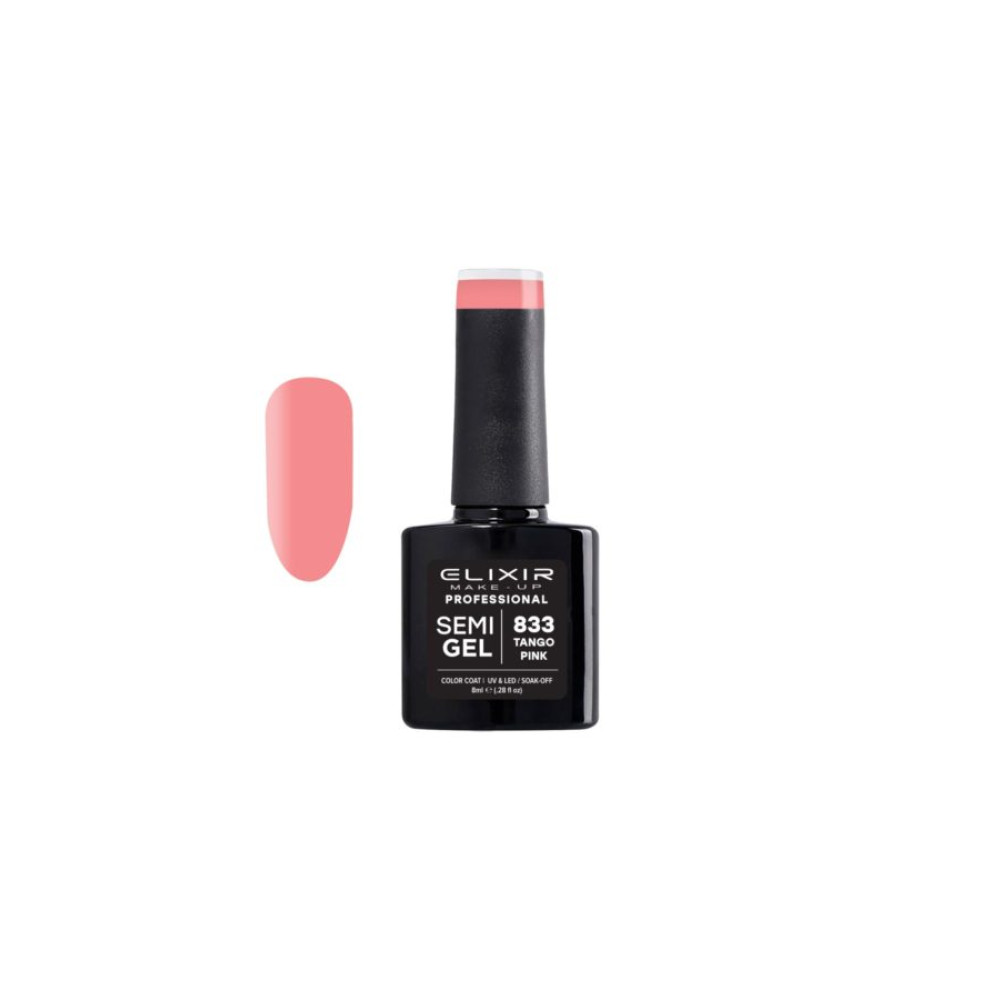 Elixir Ημιμόνιμο βερνίκι 8ml – #833 (Tango Pink)