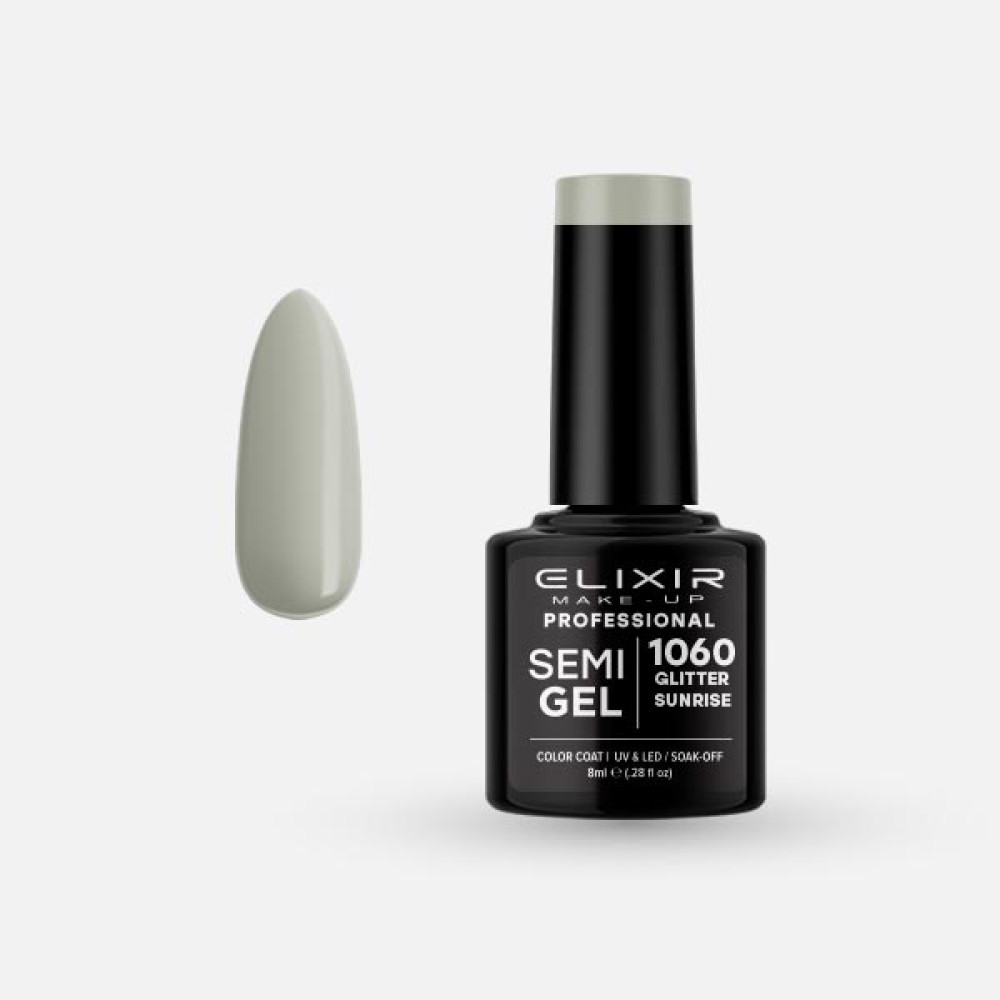 Elixir Ημιμόνιμο βερνίκι 8ml – #1060 (Glitter Sunrise)