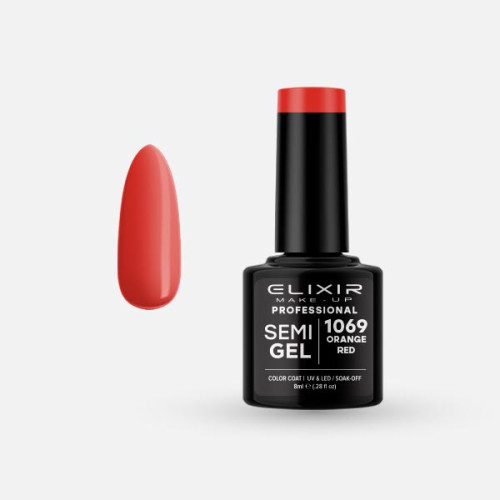 Elixir Ημιμόνιμο βερνίκι 8ml – #1069 (Orange Red)